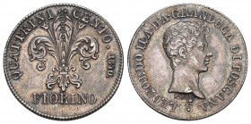 Toscana 1840 Fiorino in Silber sehr selten 6,8g KM 72 vorzüglich
