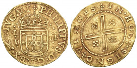 Portugal - D. Filipe II (1598-1621)
Gold - 4 Cruzados, LB-IIII, Excellent State of Preservation, Rare, G.32.02, 12.24g, very rare coin extremely fine