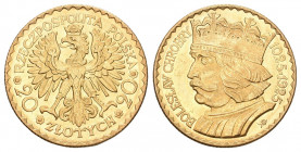 POLEN Republik . 20 Zloty 1925. 6,45 g. Schl. 37. Fr. 115. fast unzirkuliert