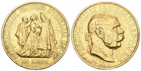 Kaisertum Österreich Franz Josef 1848-1916 100 Korona 1907 KB, Kremnitz, Fr. 2193 vorzüglich minimaler Randfehler
