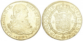 Spanien 1791 8 Escudos Gold 27,2g überdorchschnittliche Erhaltung vorzüglich