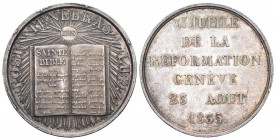 Genf 1835 3. Säkularfeier Reformation Silber 34mm Sm 1558 Ranschlag fast FDC