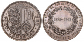 Genf 1913 Bronce Medaille 1888-1913 38mm unzirkuliert