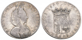 Neuenburg 1694 Probe Silberabschlag der Doppepistole Silber 8g selten sehr schön