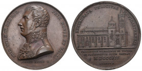 Neuenburg 1814 Widerherstellung Fürstentum Preussen Bronce Medaille SM 1487 vorzüglich