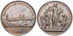 Zürich 1883 Landesausstellung Bronce Medaille 45mm vorzüglich