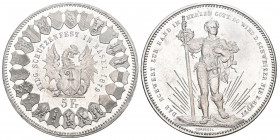 Schweiz 1879 Schützentaler Silber 25g KM S13 bis unzirkuliert
