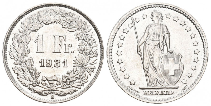 Schwiz 1931 1 Franken Silber 5g FDC