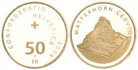 Schweiz 2004 50 Franken Gold in Originalbox mit Zertifikat Proof