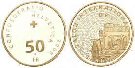 Schweiz 2005 50 Franken Gold in Originalbox mit Zertifikat Proof