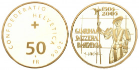 Schweiz 2006 50 Franken Gold in Originalbox mit Zertifikat Proof