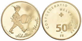 Schweiz 2011 50 Franken Gold in Originalbox mit Zertifikat Proof