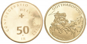 Schweiz 2013 50 Franken Gold in Originalbox mit Zertifikat Proof