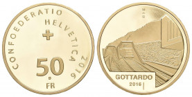 Schweiz 2016 50 Franken Gold in Originalbox mit Zertifikat Proof