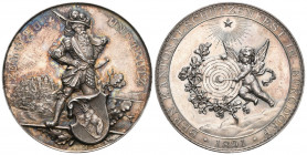 Burgdorf 1891 Schützenmedaille in Silber 39,1g Ri: 215a FDC