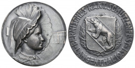 Langenthal 1931 Schützenmedaille Silber 33mm Ri: 325a 20g vorzüglich