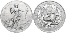 Genf 1896 Schützenmedaille WM 47mm Selten Ri: 691d bis unz