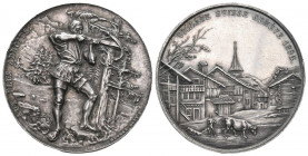 Genf 1896 Tir Expo Silber 32mm 17g Ri: 690a unz