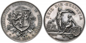 Frauenfeld 1890 Schützenmedaillen Silber 38,3g mit Originalöbox FDC