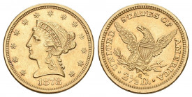 USA 1878 S 2 1/2 Dollar Gold 4,1g selten vorzüglich