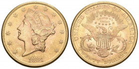 USA 1884 20 Dollar Gold 33,4g selten vorzüglich
