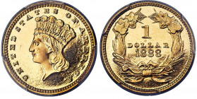 USA 1888 1 Dollar Gold Prachtexemplar High Grading PCGS PR 66+ DCAM Proof