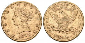USA 1896 10 Dollar Gold 16,7g selten vz