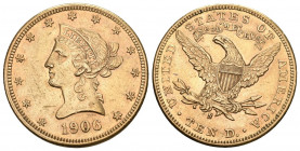 USA 1906 10 Dollar Gold 16,7g selten vz