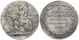 Olympia Athen 1896 Kupfer-Zinn Medaille sehr selten 48,2g 49mm vorzüglich Gussmedaille