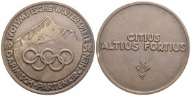 Olympia Winterspiele 1936 Bronce Medaille Garmisch-Partenkirchen 60mm 72g 60mm vorzüglich