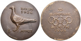 Olympia Berlin 1936 Bronce Medaille 94g 70mm selten vorzüglich +