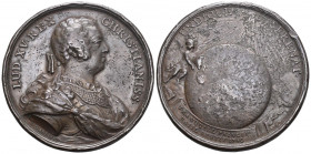 Basel 1740 Büntnis mit Ludwig XV von Frankreich Bronce 54mm Randschlag Sm 82 sehr schön