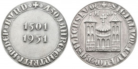Basel 1951 150 Jahr Feier Eintritt in den Bund 23,8g Silber FDC