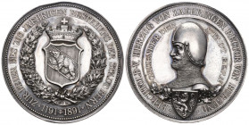 Bern 1891 700 Jahre Stadtgründung Silber 53,6g mit Originalbox Randschlag sonst FDC
