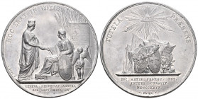 Genf 1814 Beitritt in die Eidgenossenschaft Medaille in Blei 75,6g 56mm vorzüglich