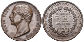 Genf 1855 Medaille auf James Fazy Bronce 40mm bis unzirkuliert