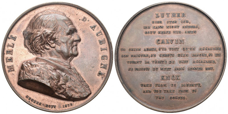 Genf 1872 Reformationsmedaille Bronce 60mm bis unzirkuliert