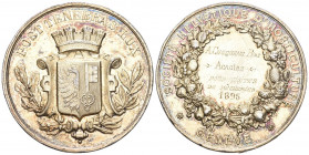 Genf 1895 Silbermedaille vergoldet 48mm 49,2g selten vorzüglich
