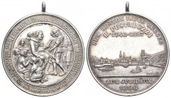 Genf 1896 Jubiläumsmedaille in Silber 15g selten mit Henkel vorzüglich