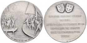 Genf 1914 100 Jahr Feier Silber Medaille 35,2g 45mm selten vorzüglich
