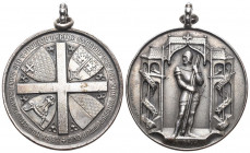 Luzern 1886 Medaille auf die Schlacht bei Sempach Silber 39,7g mit Henkel SM 106 bis unzirkuliert