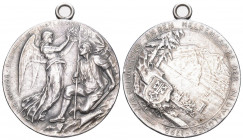 Nidwalden 1898 Medaille auf den Heldenkampf in Silber 24,1g mit Henkel vorzüglich