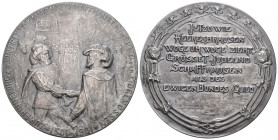 Schaffhausen 1901 Medaille auf den Eintritt in die Eidgenossenschaft Silber 44g 35mm vorzüglich