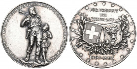Uri 1895 Altdorf Medaille für Freiheit und Vaterland Silber 53g SM 904 bis unzirkuliert
