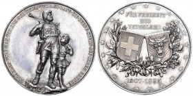 Uri 1895 Altdorf Medaille für Freiheit und Vaterland Silber 53g SM 904 unzirkuliert