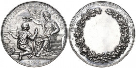 Waadt Yverdon 1894 Medaille in Silber Nur 130 Stk geprägt s.selten 53,8g FDC