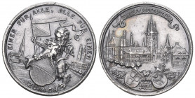 Schweiz 1898 Landesmuseum 13g Silber selten vorzüglich Randschläge