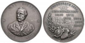 Schenk Carl 1823-1895 Bundesrat Silbermedaille 49,6g bis unzirkuliert