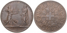 Schweiz 1898 Landesmuseum Medaille in Bronce 55mm unzirkuliert