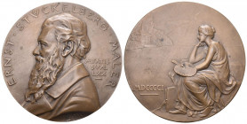 Schweiz 1901 Hans Frei Medaille 70. Geburtstag von Ernst Stuckenberger Bronce 65mm bis unzirkuliert